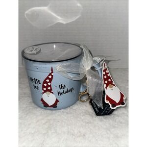 Gnome for the Holidays Mug Gift Set Blue Campfire Style with Cube Keychain NWT